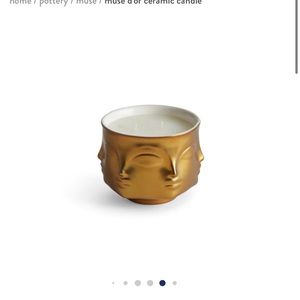 NEVER BEEN OPENED JONATHAN ADLER MUSE D'OR CERAMIC CANDLE